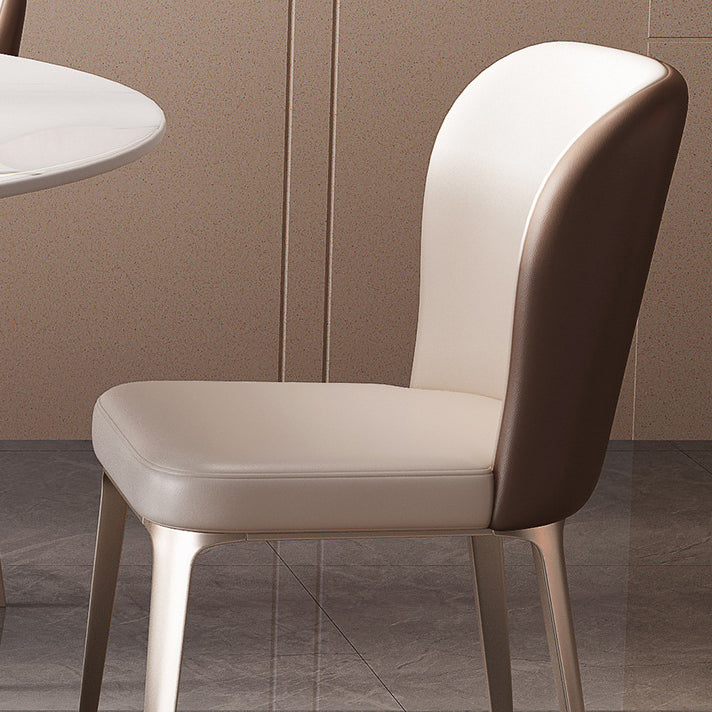 Modern Leather Dining Set 1/4/5/7 Pieces Round Dining Table and Chairs