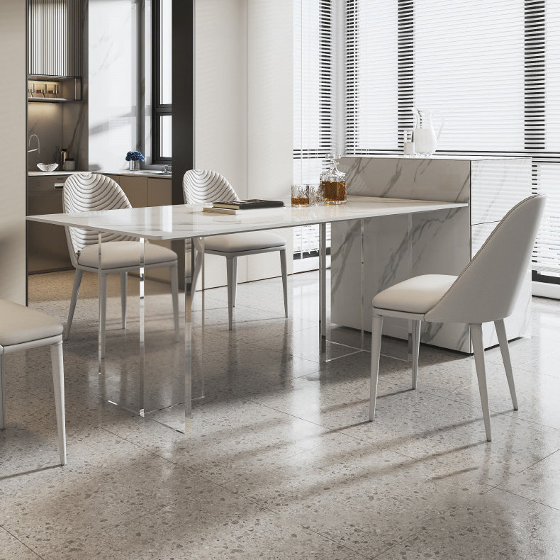 Minimalist Acrylic Dining Table Sets 1/4/5 Pieces Home Table and Chairs