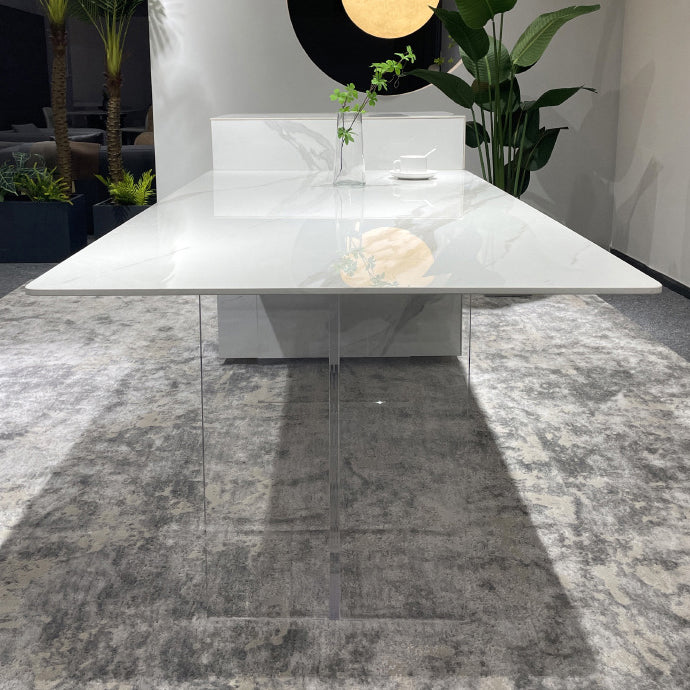 Minimalist Acrylic Dining Table Sets 1/4/5 Pieces Home Table and Chairs