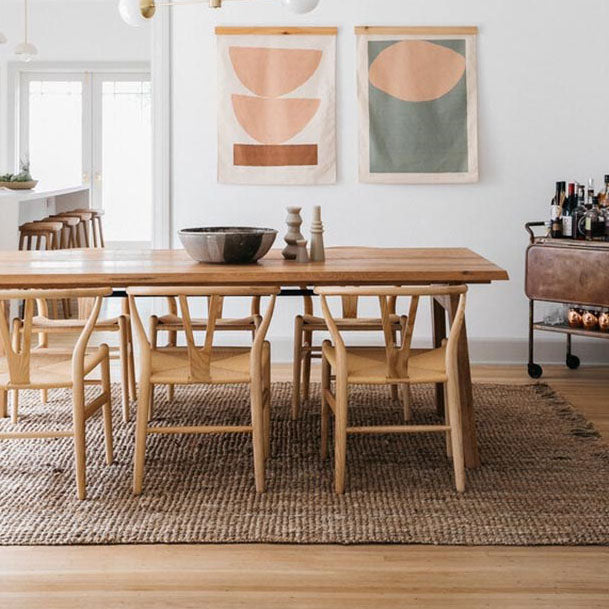 Rectangle Shape Dining Room Table Modern Pine Solid Wood Kitchen Desk