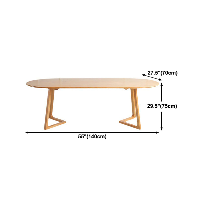 Solid Wood Dining Table Oval Contemporary Style Dinette Table for Home Kitchen