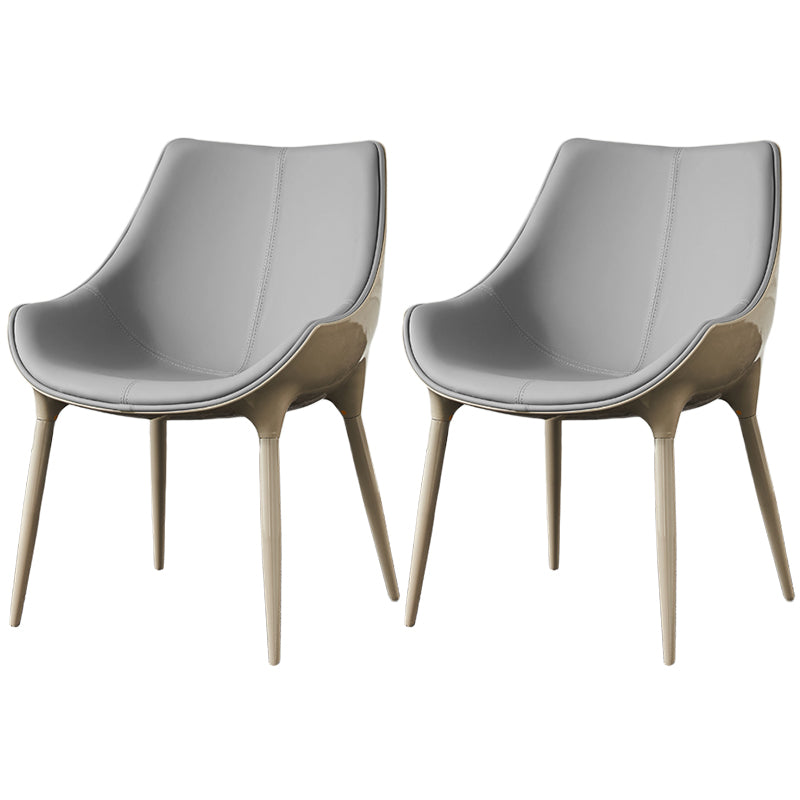 Faux Leather Dining Chair Parsons Chair in Matte Finish for Home