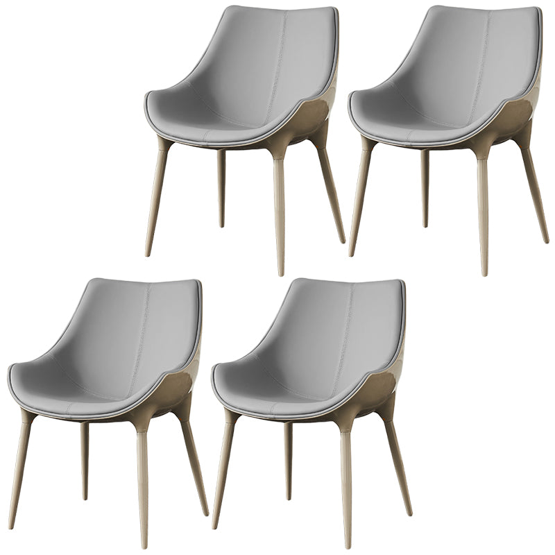 Faux Leather Dining Chair Parsons Chair in Matte Finish for Home