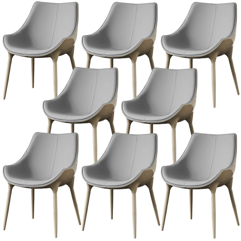 Faux Leather Dining Chair Parsons Chair in Matte Finish for Home