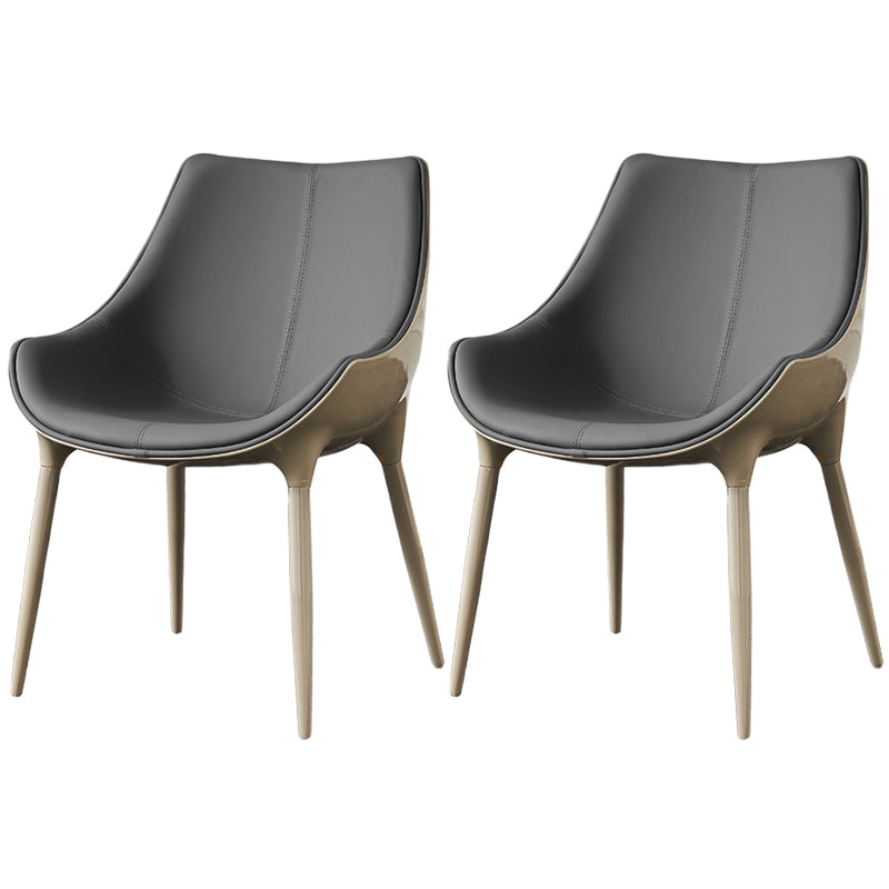 Faux Leather Dining Chair Parsons Chair in Matte Finish for Home