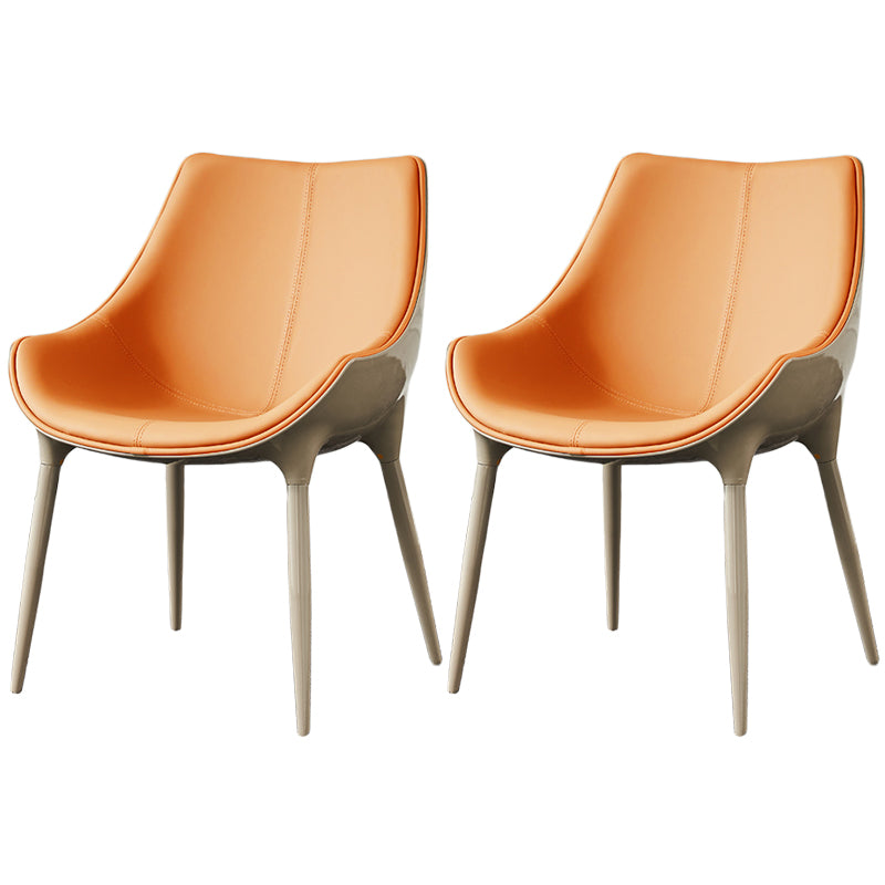 Faux Leather Dining Chair Parsons Chair in Matte Finish for Home