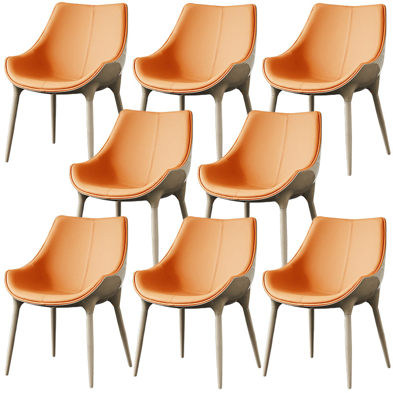 Faux Leather Dining Chair Parsons Chair in Matte Finish for Home