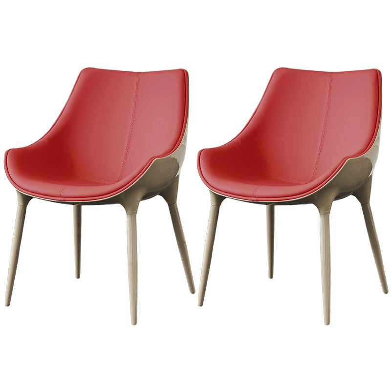 Faux Leather Dining Chair Parsons Chair in Matte Finish for Home