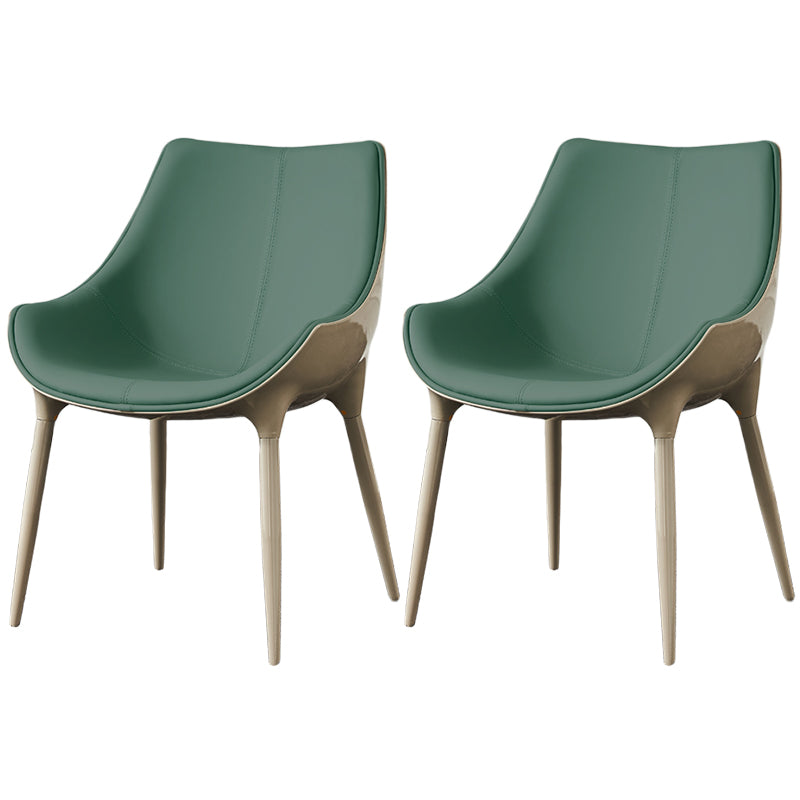 Faux Leather Dining Chair Parsons Chair in Matte Finish for Home