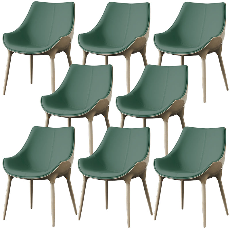 Faux Leather Dining Chair Parsons Chair in Matte Finish for Home