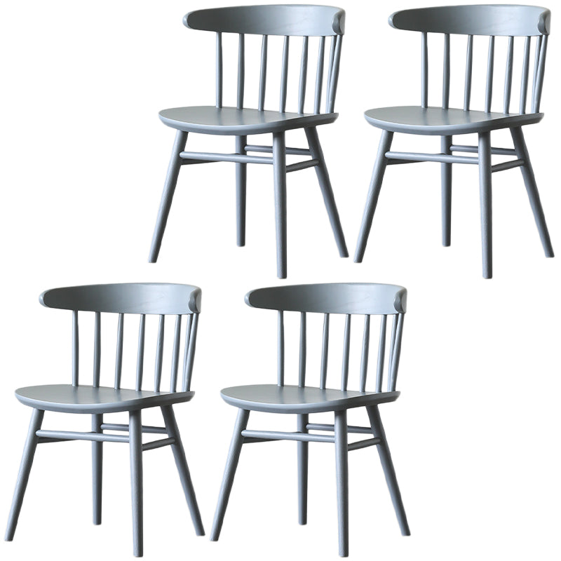 Solid Wood Side Chair Traditional Windsor Back Side Chair for Dining Room