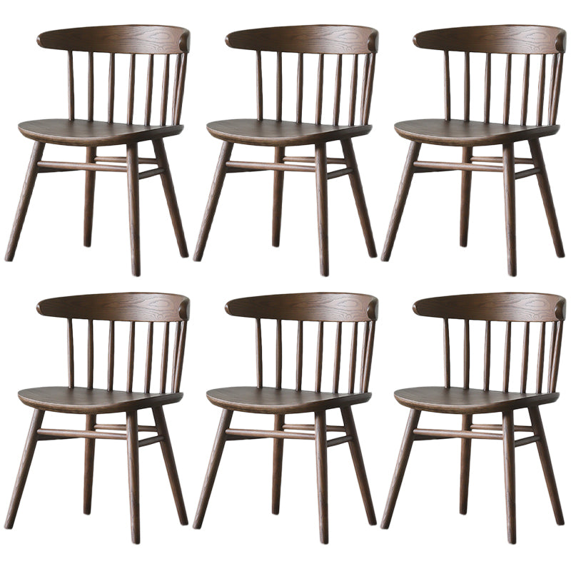 Solid Wood Side Chair Traditional Windsor Back Side Chair for Dining Room