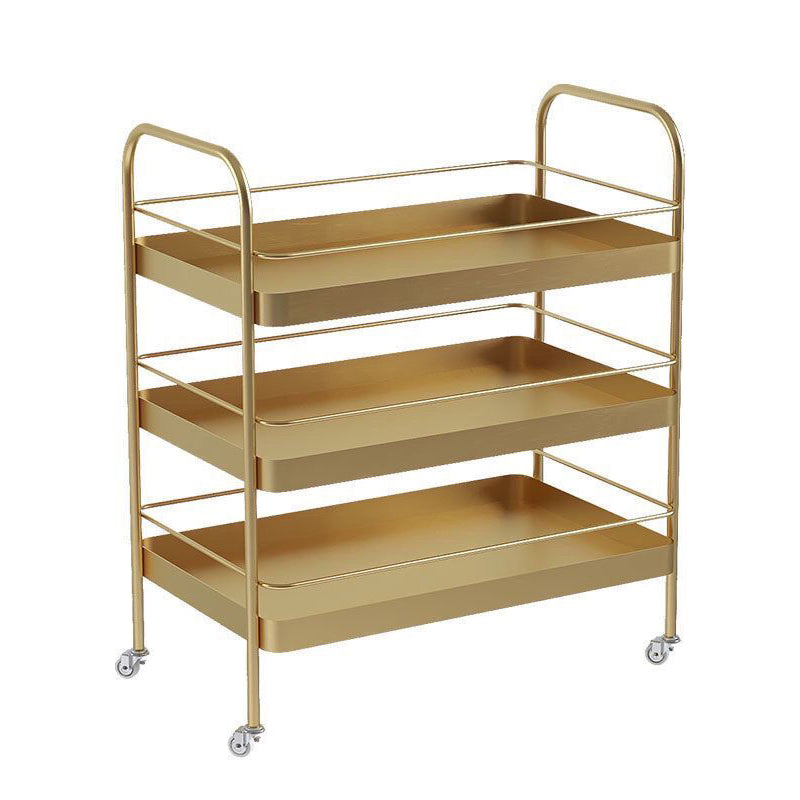 Modern Metal Rolling Prep Table Rectangular Prep Table for Home Use