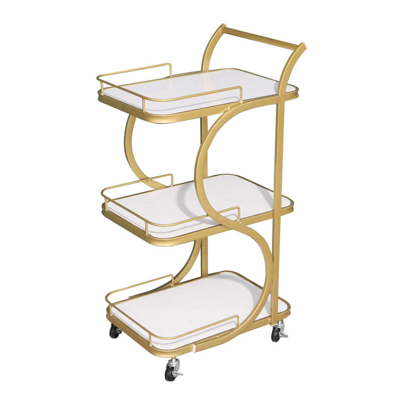 Contemporary Style Rolling Prep Table Stone Prep Table for Restaurant