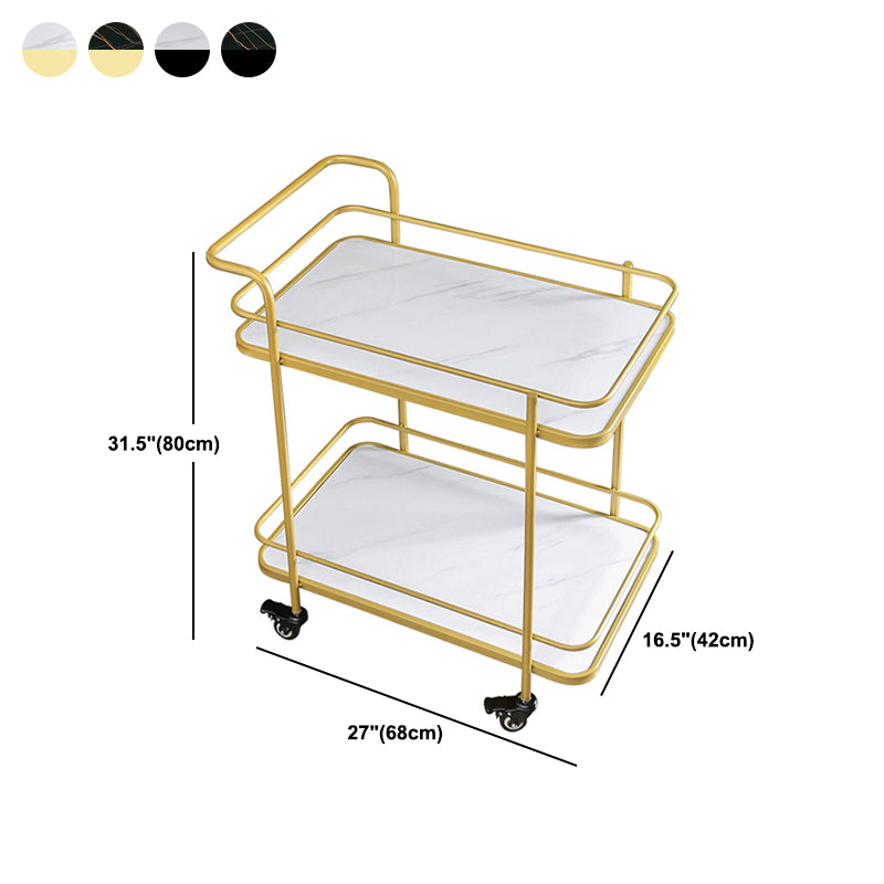 31.5"H Modern Prep Table Metal Rectangular Rolling Prep Table for Home Use