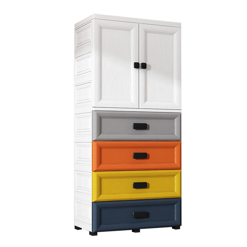 Contemporary Style Wardrobe Plastic Bedroom Wardrobe Closet with Storage