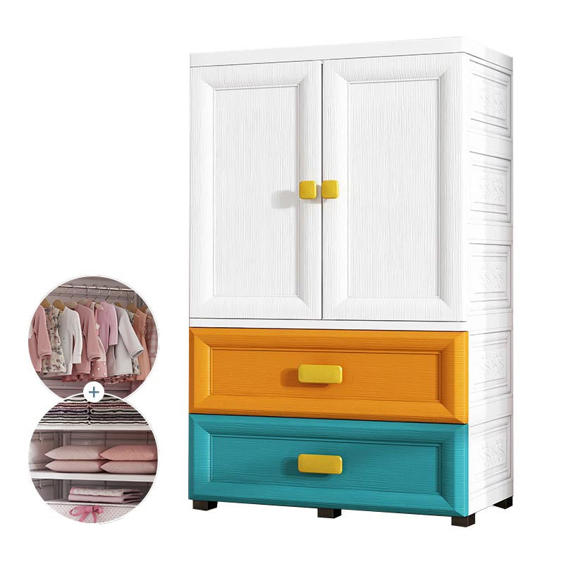 Contemporary Style Wardrobe Plastic Bedroom Wardrobe Closet with Storage