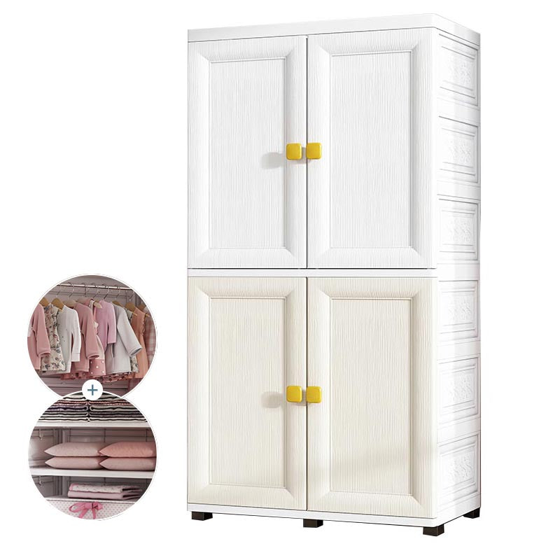 Contemporary Style Wardrobe Plastic Bedroom Wardrobe Closet with Storage