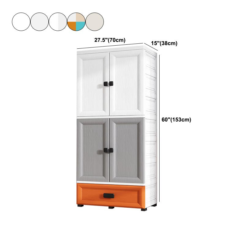 Contemporary Style Wardrobe Plastic Bedroom Wardrobe Closet with Storage