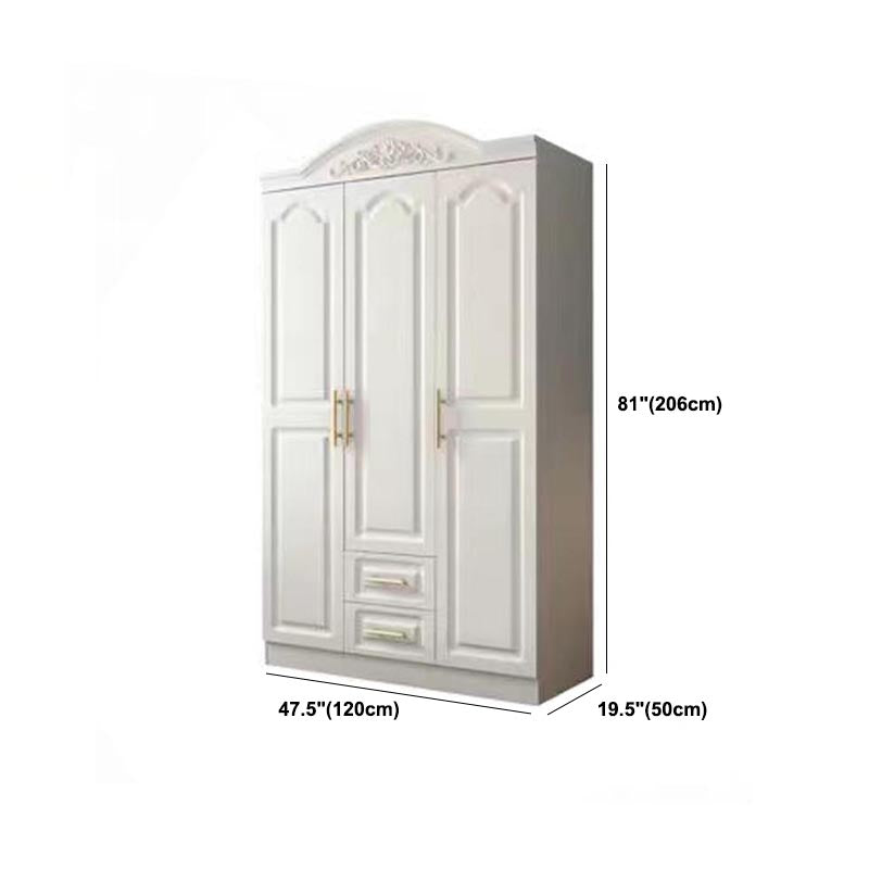French Country Wardrobe White Wooden Wardrobe Closet for Bedroom