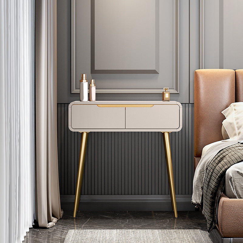 Glam Make-up Vanity with Drawer in Grey/white/pink for Bedroom