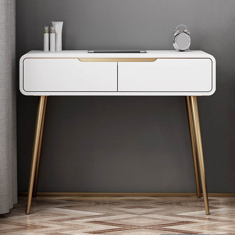 Glam Make-up Vanity with Drawer in Grey/white/pink for Bedroom