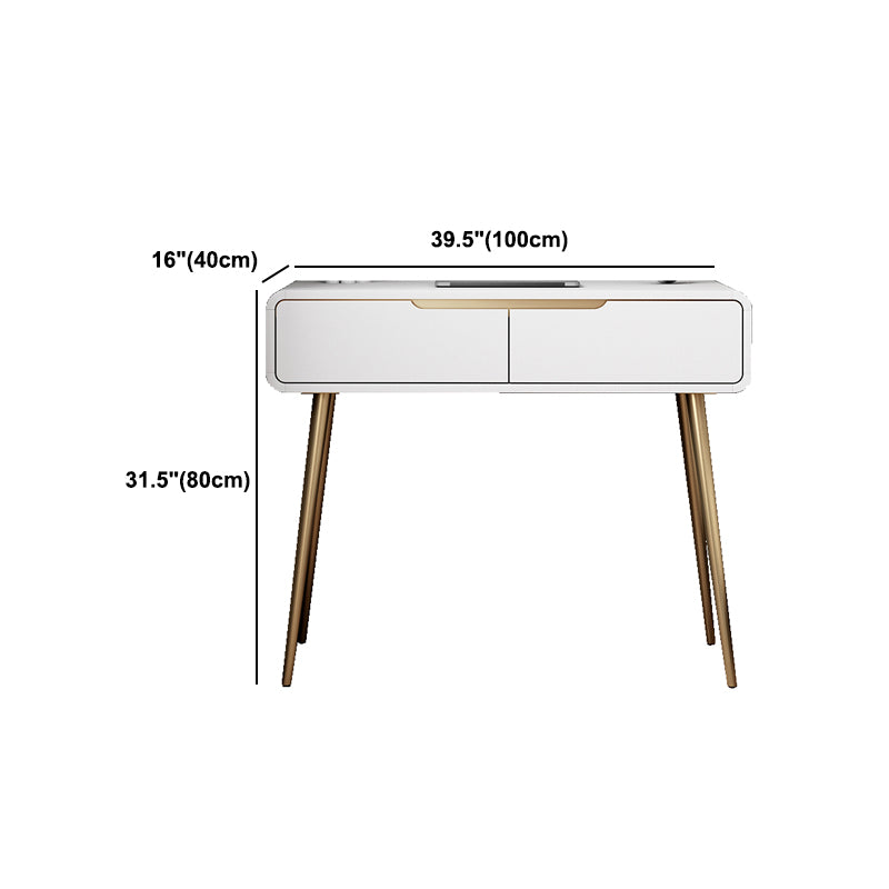 Glam Make-up Vanity with Drawer in Grey/white/pink for Bedroom