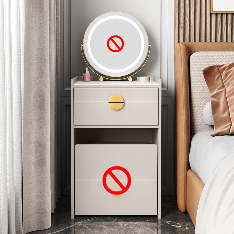 Modern White/Grey Makeup Vanity Desk Table Wood Makeup Counter