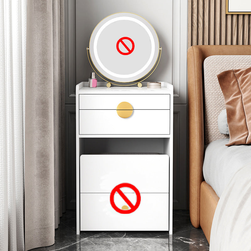 Modern White/Grey Makeup Vanity Desk Table Wood Makeup Counter