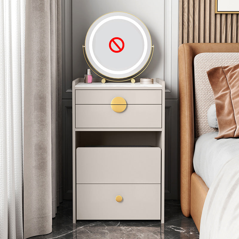 Modern White/Grey Makeup Vanity Desk Table Wood Makeup Counter