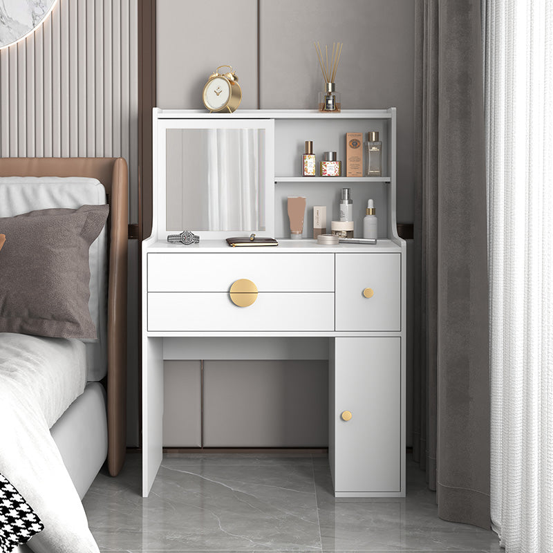 Modern Wood Vanity Dressing Table Grey/White Vanity Table with Drawers