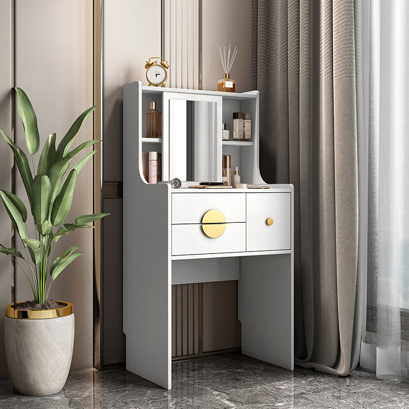 Modern Wood Vanity Dressing Table Grey/White Vanity Table with Drawers