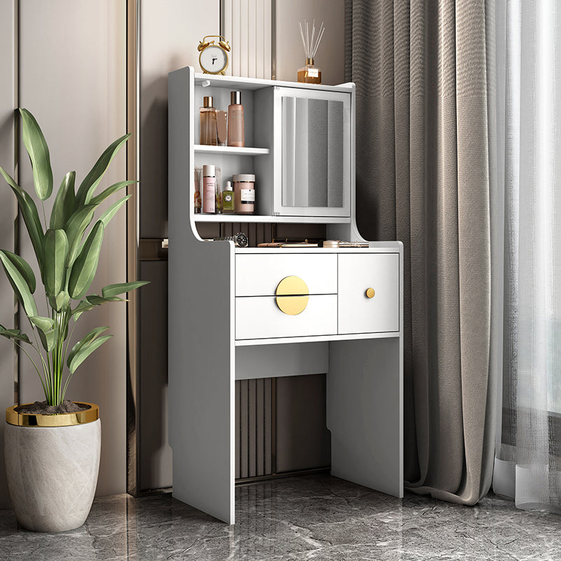 Modern Wood Vanity Dressing Table Grey/White Vanity Table with Drawers