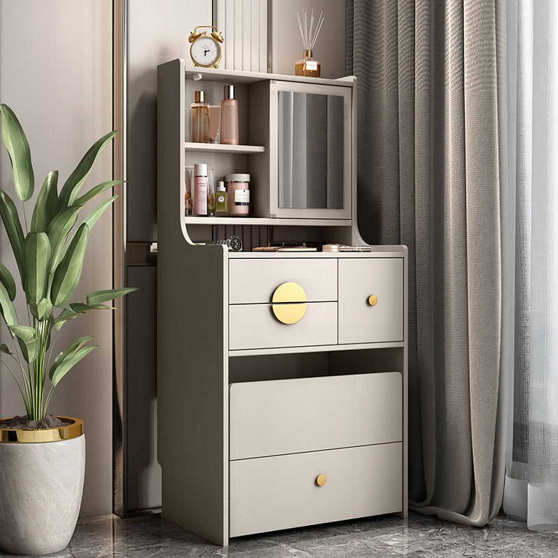 Modern Wood Vanity Dressing Table Grey/White Vanity Table with Drawers