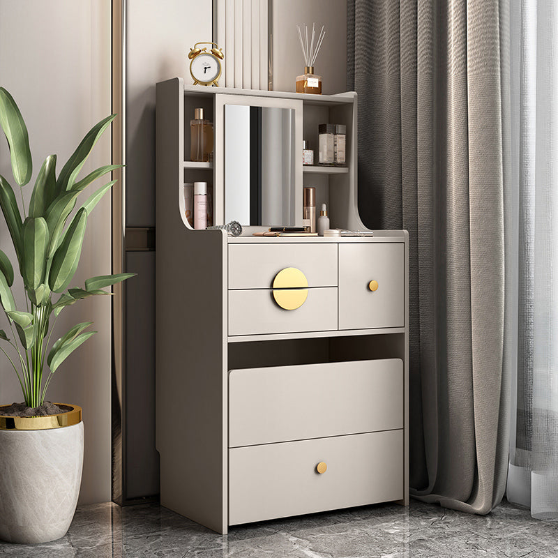 Modern Wood Vanity Dressing Table Grey/White Vanity Table with Drawers