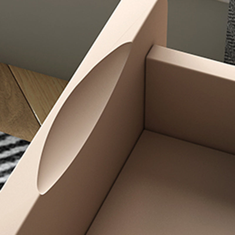 Modern Makeup Vanity Desk Table with Drawer in White/Pink for Bedroom