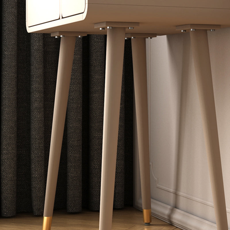 Modern Makeup Vanity Desk Table with Drawer in White/Pink for Bedroom