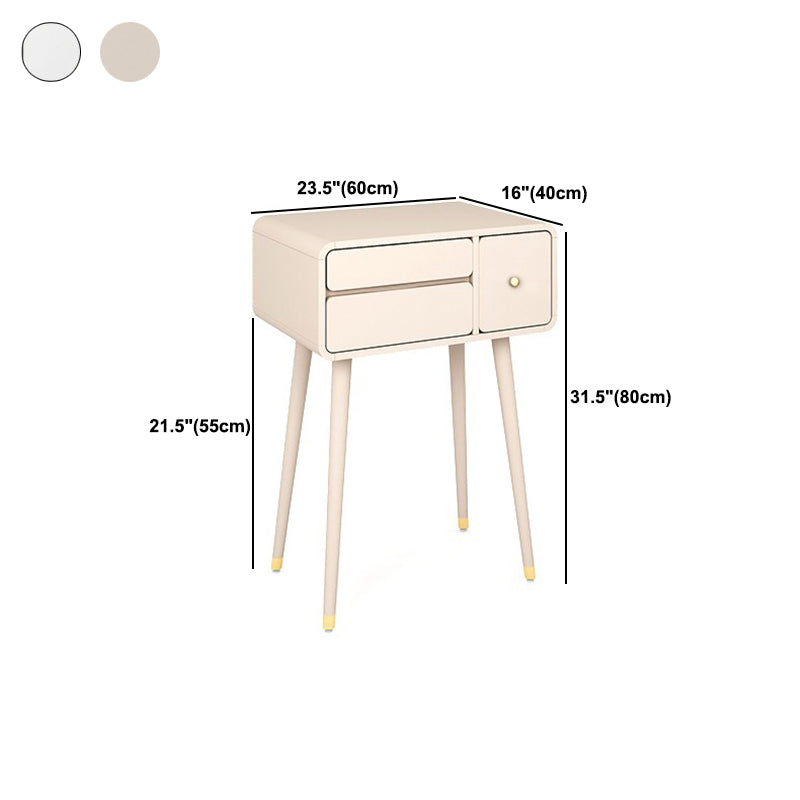 Modern Makeup Vanity Desk Table with Drawer in White/Pink for Bedroom