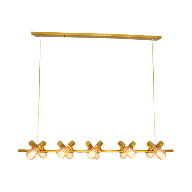 Adjustable Length Hanging Lamp Post-Modern Style Metal Island Light for Kitchen