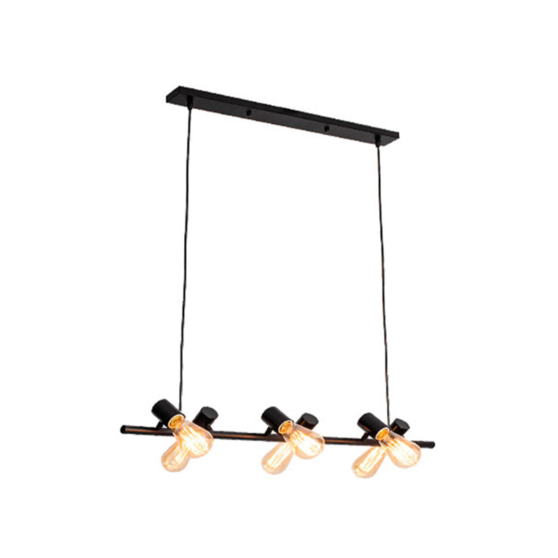 Adjustable Length Hanging Lamp Post-Modern Style Metal Island Light for Kitchen