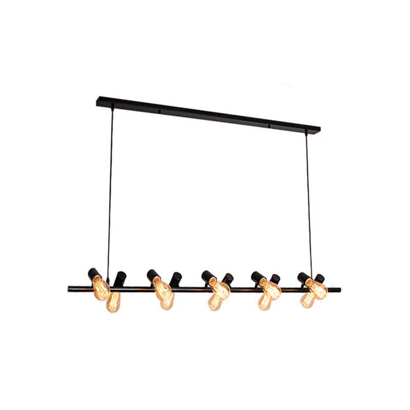 Adjustable Length Hanging Lamp Post-Modern Style Metal Island Light for Kitchen