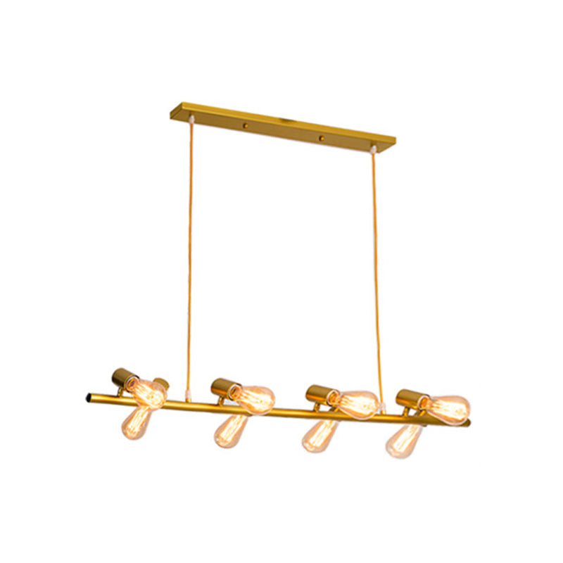 Adjustable Length Hanging Lamp Post-Modern Style Metal Island Light for Kitchen