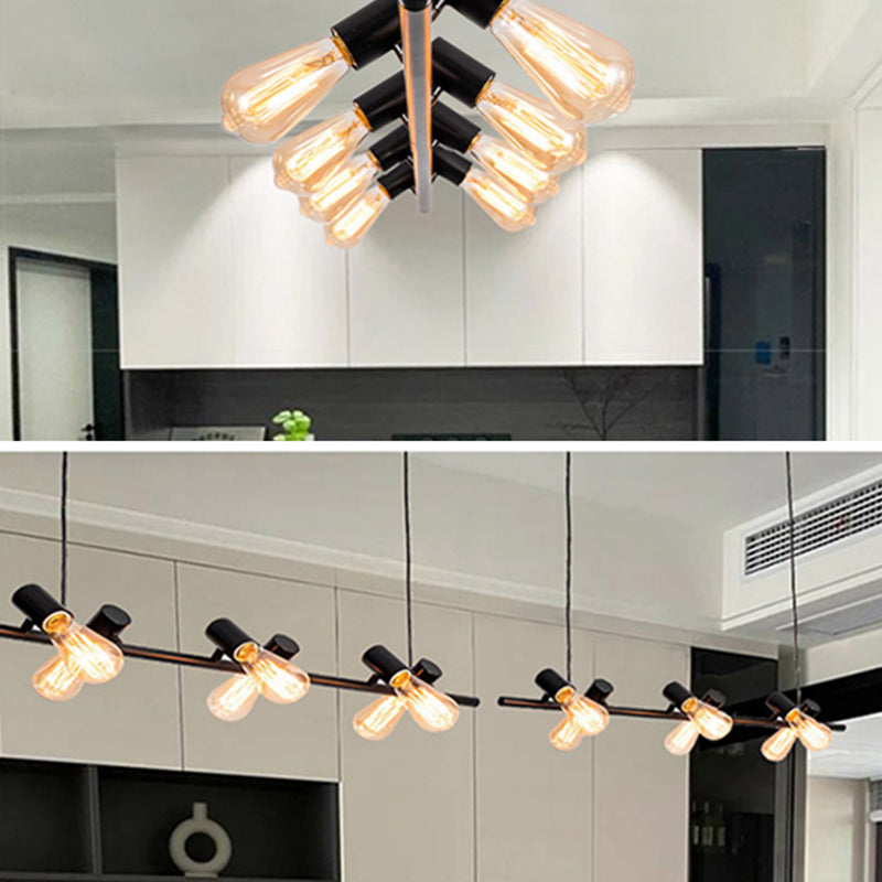 Adjustable Length Hanging Lamp Post-Modern Style Metal Island Light for Kitchen