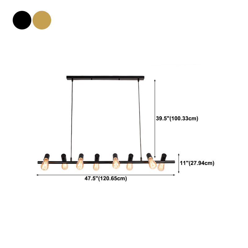 Adjustable Length Hanging Lamp Post-Modern Style Metal Island Light for Kitchen