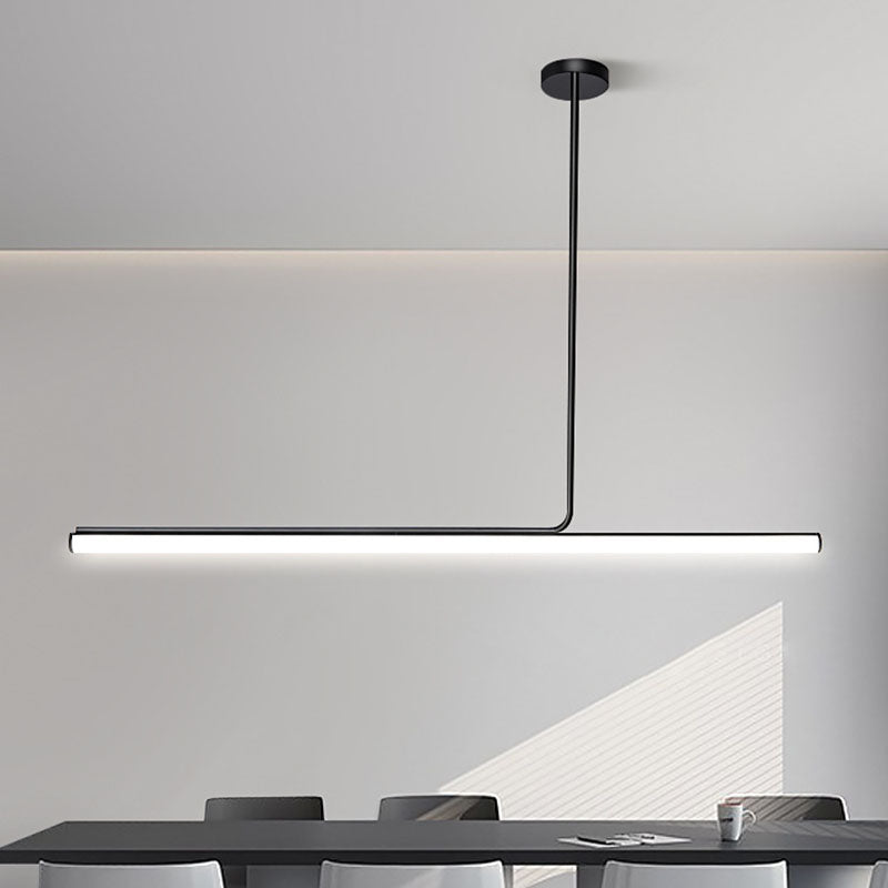 Modern Strip Chandelier Lighting Metal LED Dining Room Island Chandelier