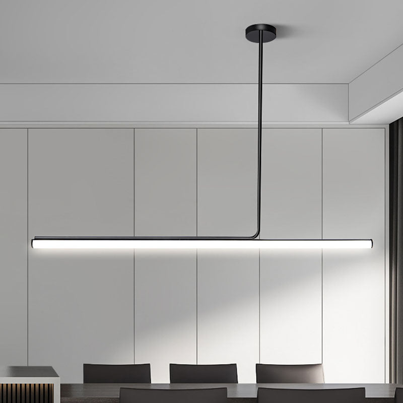 Modern Strip Chandelier Lighting Metal LED Dining Room Island Chandelier