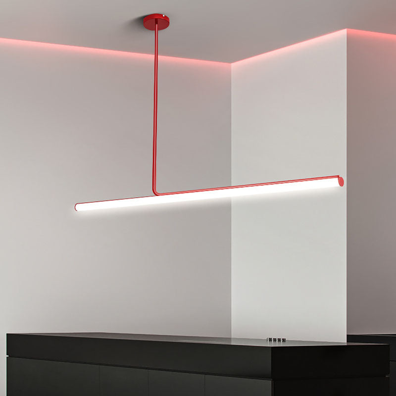 Modern Strip Chandelier Lighting Metal LED Dining Room Island Chandelier