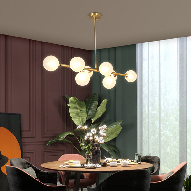 Nordic Bubbles Hanging Island Light Glass Island Pendant Light for Dining Room