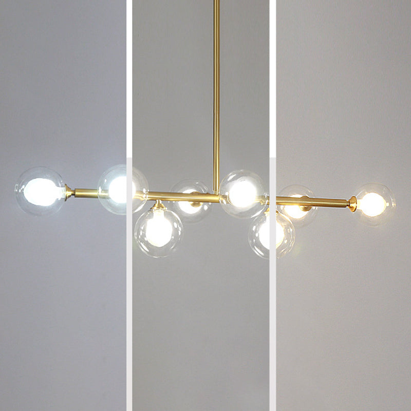 Nordic Bubbles Hanging Island Light Glass Island Pendant Light for Dining Room
