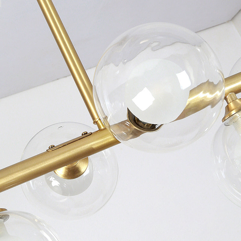 Nordic Bubbles Hanging Island Light Glass Island Pendant Light for Dining Room